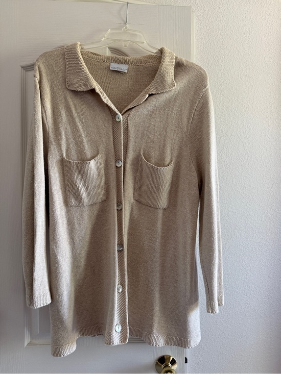 Monterey Bay Sweaters - Monterey Bay Beige Button-Front Pocket Sweater Cardigan